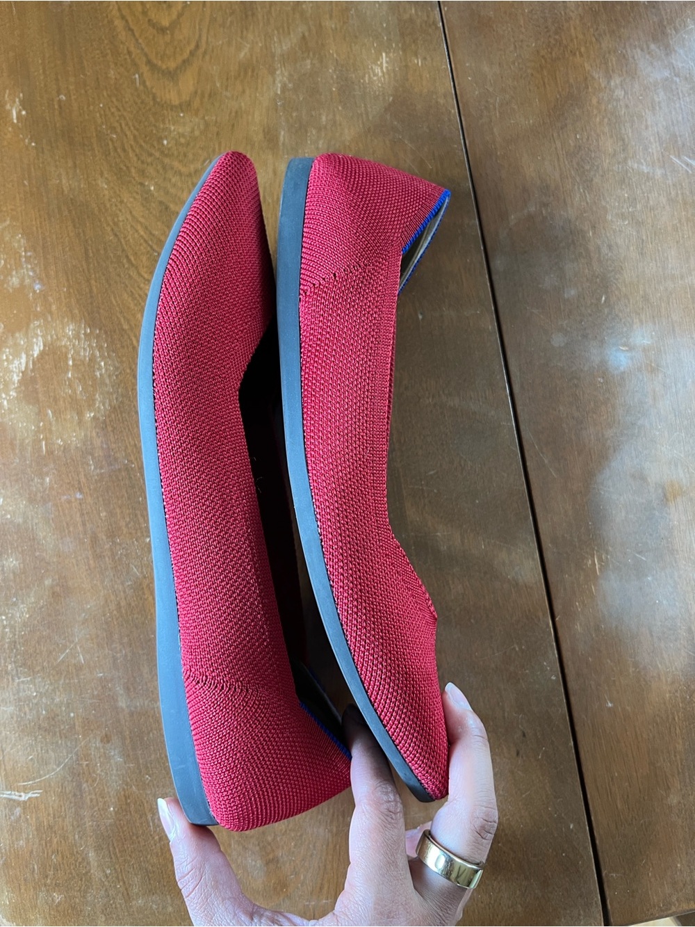 Rothy's the Point Flats Comfort Shoe Flame Knit W7.5 limited edition retired - Picture 4 of 5